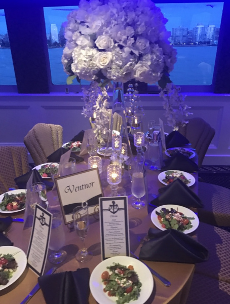 Wedding Table Setting High Flowers