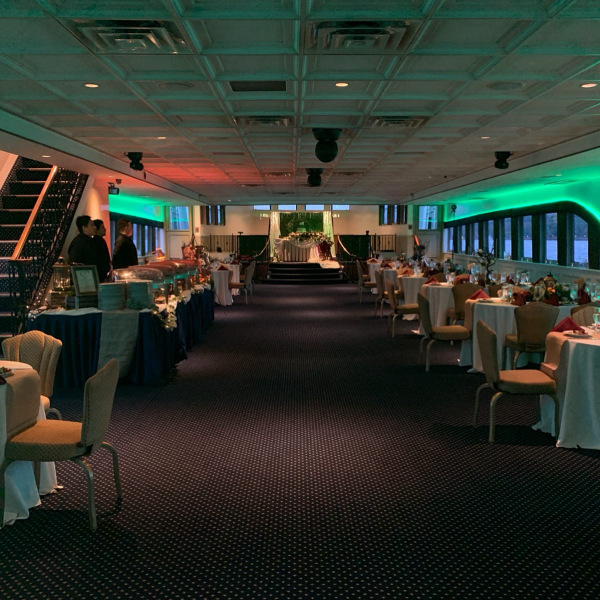 Green Lights in the Dining Room