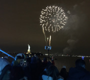 Fireworks by the Statue
